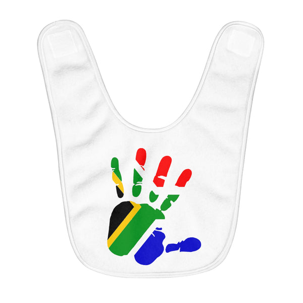 SA Flag Fleece Baby Bib