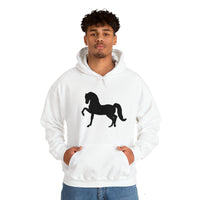 Unisex Heavy Blend™ Hooded Sweatshirt Morgan Horse front Print - AdeleEmbroidery