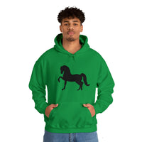 Unisex Heavy Blend™ Hooded Sweatshirt Morgan Horse front Print - AdeleEmbroidery