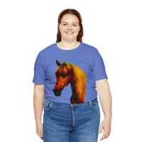 Unisex Jersey Short Sleeve Tee Horse Head Print