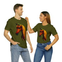 Unisex Jersey Short Sleeve Tee Horse Head Print