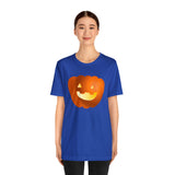 Unisex Jersey Short Sleeve Tee with Pumpkin Print