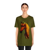 Unisex Jersey Short Sleeve Tee Horse Head Print