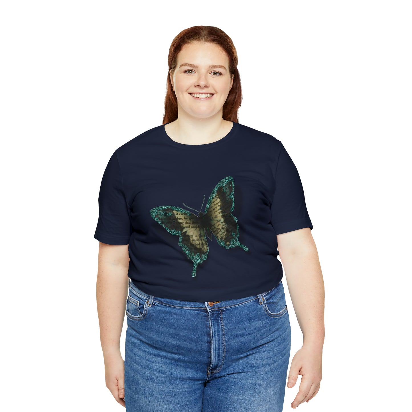 Unisex Jersey Short Sleeve Tee with Butterfly Print