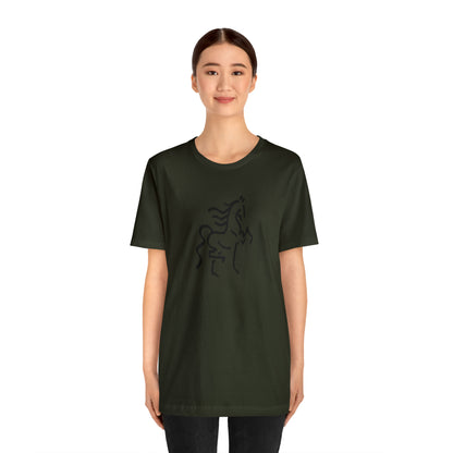 Unisex Jersey Short Sleeve Tee with Horse Print