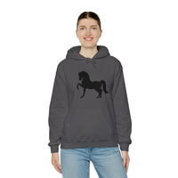 Unisex Heavy Blend™ Hooded Sweatshirt Morgan Horse front Print - AdeleEmbroidery