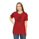 Unisex Jersey Short Sleeve Tee with Horse Print