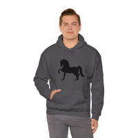 Unisex Heavy Blend™ Hooded Sweatshirt Morgan Horse front Print - AdeleEmbroidery