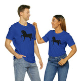 Unisex Jersey Short Sleeve Tee with Front Morgan Horse Print