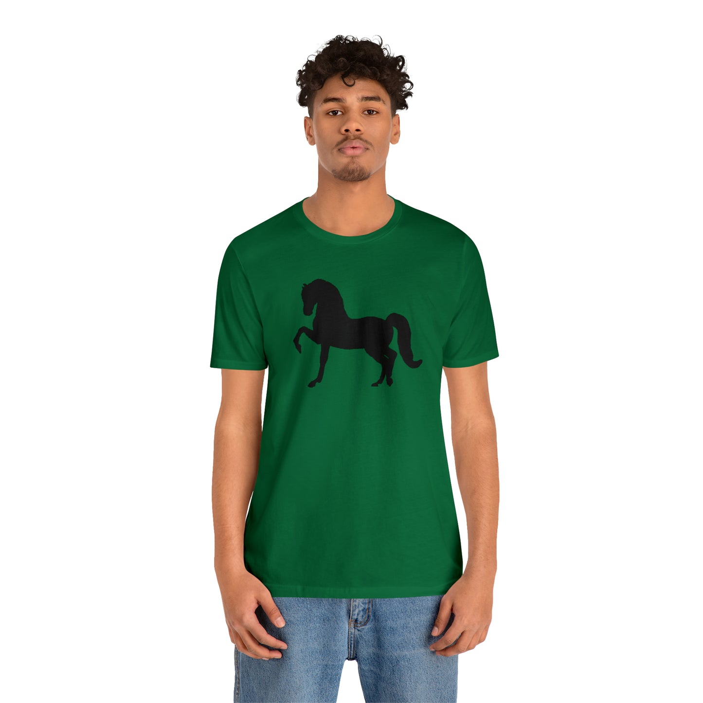 Unisex Jersey Short Sleeve Tee with Front Morgan Horse Print