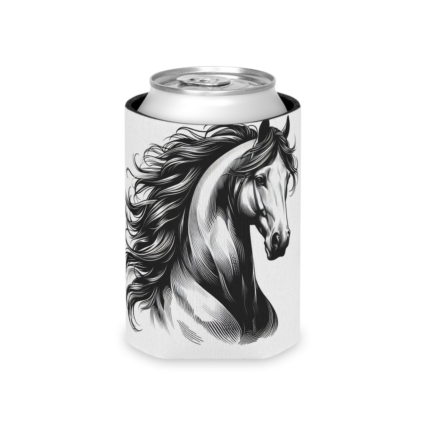 Can Cooler - Stunning Horse Head Design - AdeleEmbroidery