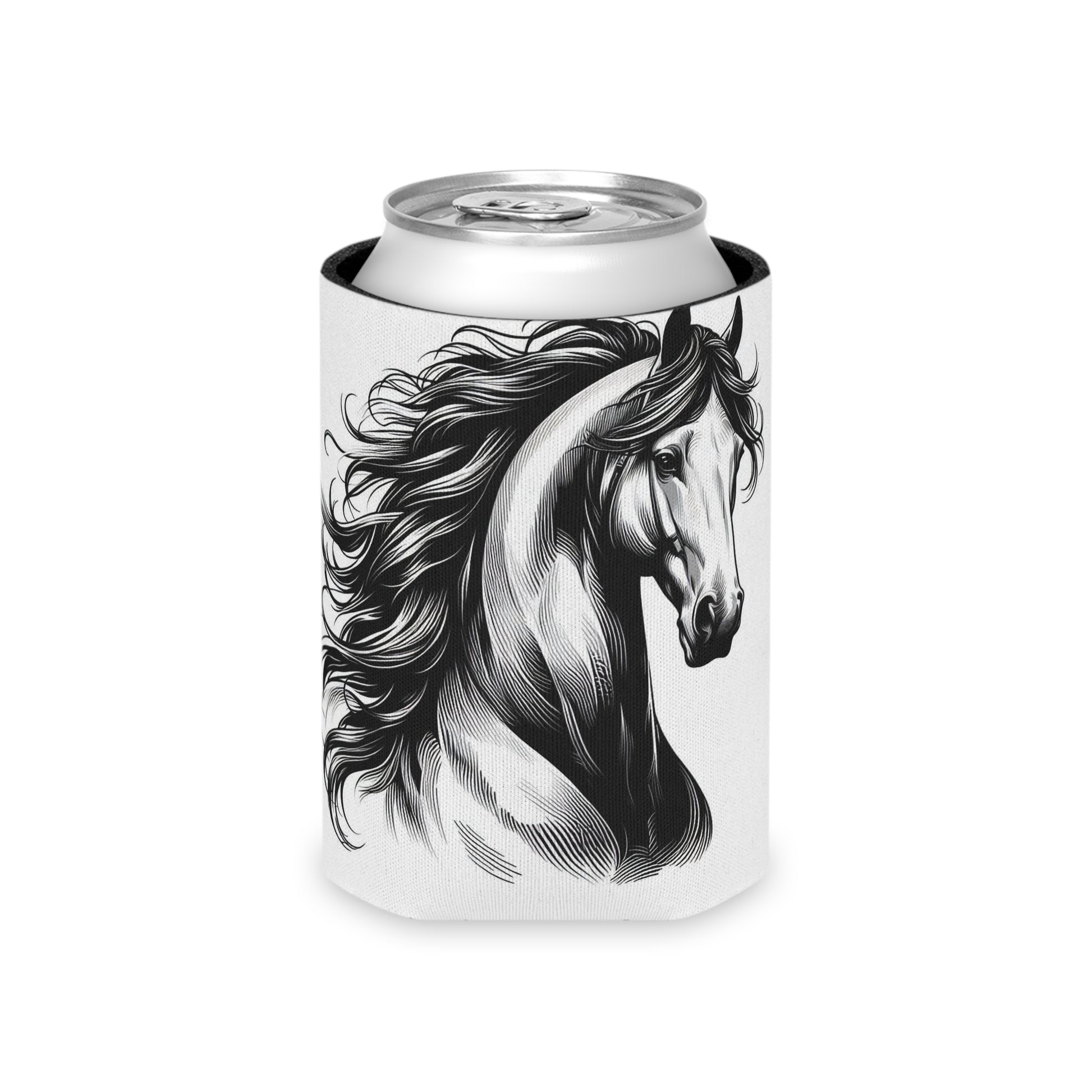 Can Cooler - Stunning Horse Head Design - AdeleEmbroidery