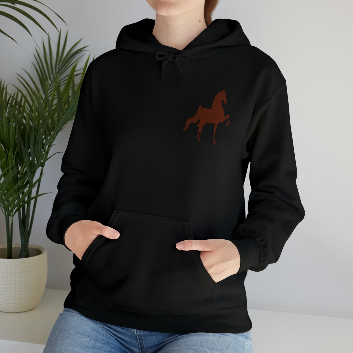 Unisex Heavy Blend™ Hooded Sweatshirt Front and Back Saddlebred Print