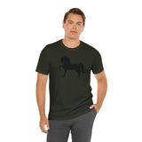 Unisex Jersey Short Sleeve Tee with Front Morgan Horse Print