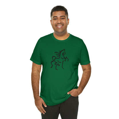 Unisex Jersey Short Sleeve Tee with Horse Print