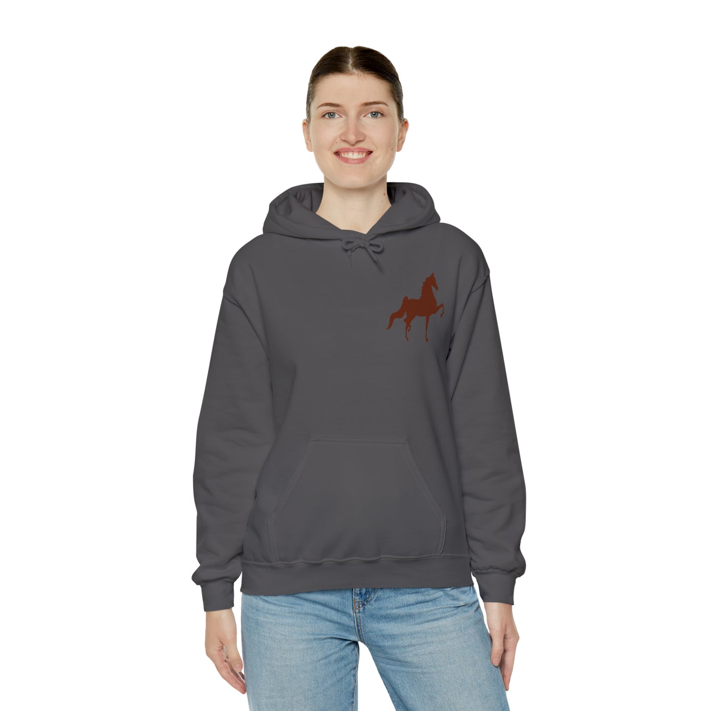 Unisex Heavy Blend™ Hooded Sweatshirt Front and Back Saddlebred Print