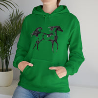 Unisex Heavy Blend™ Hooded Sweatshirt Arabian Horse front Print - AdeleEmbroidery