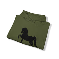 Unisex Heavy Blend™ Hooded Sweatshirt Morgan Horse front Print - AdeleEmbroidery