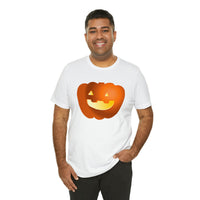 Unisex Jersey Short Sleeve Tee with Pumpkin Print