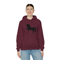 Unisex Heavy Blend™ Hooded Sweatshirt Morgan Horse front Print - AdeleEmbroidery