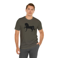 Unisex Jersey Short Sleeve Tee with Front Morgan Horse Print