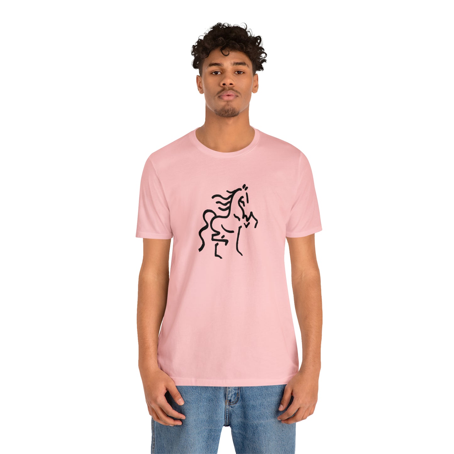 Unisex Jersey Short Sleeve Tee with Horse Print