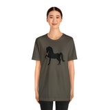 Unisex Jersey Short Sleeve Tee with Front Morgan Horse Print