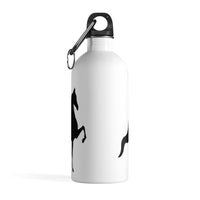 Saddlebred Print Stainless Steel Water Bottle WHITE - AdeleEmbroidery