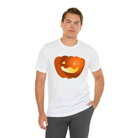 Unisex Jersey Short Sleeve Tee with Pumpkin Print