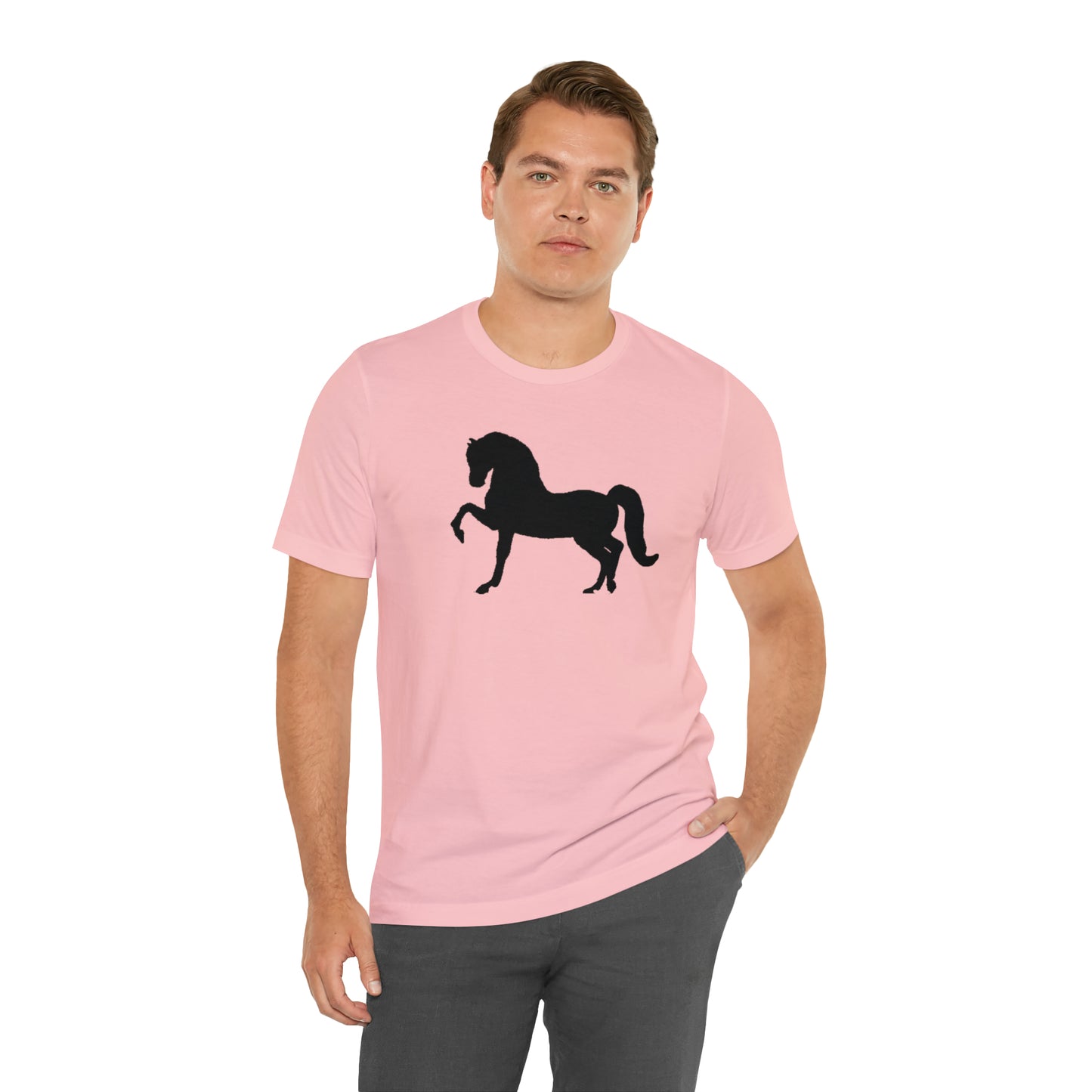 Unisex Jersey Short Sleeve Tee with Front Morgan Horse Print