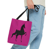 Saddlebred Print Tote Bag- Pink Magenta - AdeleEmbroidery