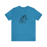 Unisex Jersey Short Sleeve Tee with Horse Print