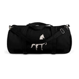 Saddlebred Print Black Duffel Bag - AdeleEmbroidery