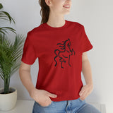 Unisex Jersey Short Sleeve Tee with Horse Print