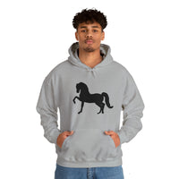 Unisex Heavy Blend™ Hooded Sweatshirt Morgan Horse front Print - AdeleEmbroidery