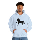 Unisex Heavy Blend™ Hooded Sweatshirt Morgan Horse front Print - AdeleEmbroidery