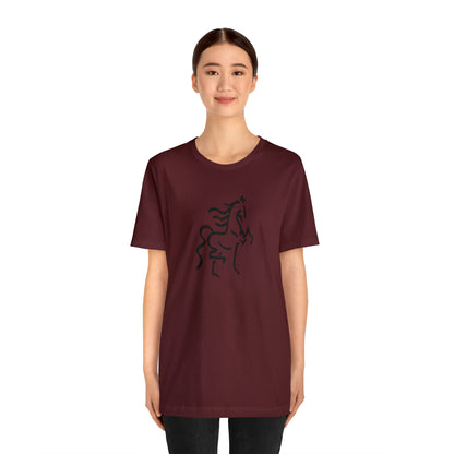 Unisex Jersey Short Sleeve Tee with Horse Print