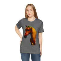 Unisex Jersey Short Sleeve Tee Horse Head Print