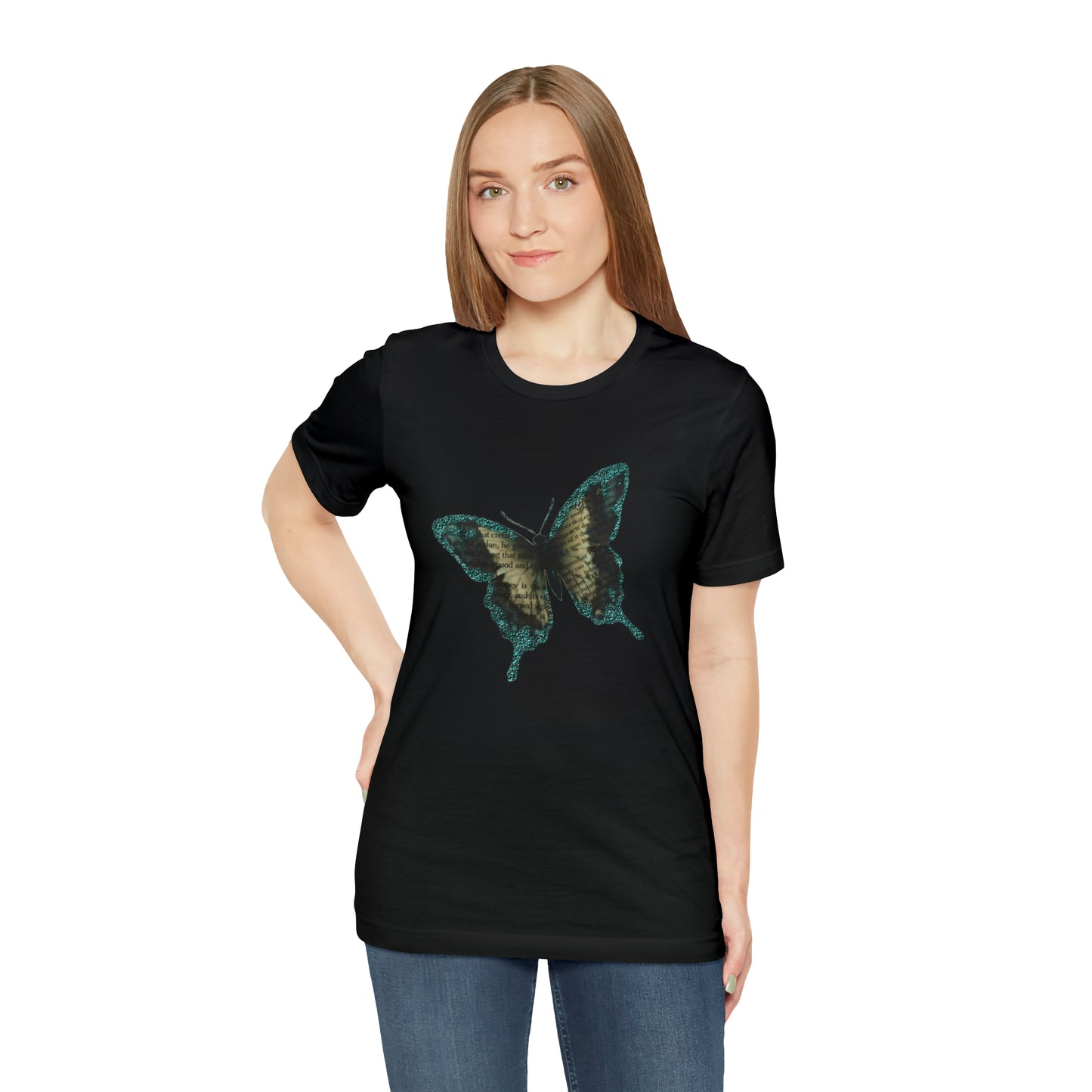 Unisex Jersey Short Sleeve Tee with Butterfly Print