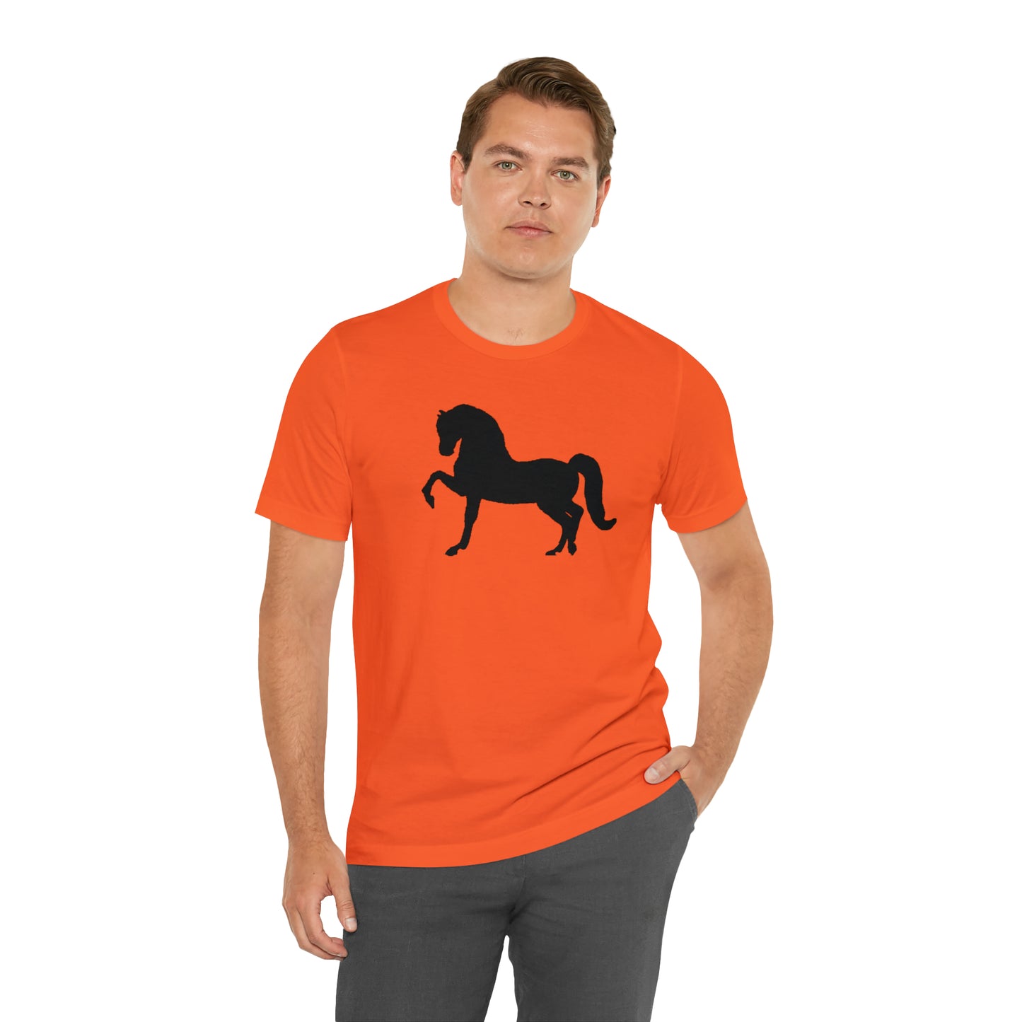 Unisex Jersey Short Sleeve Tee with Front Morgan Horse Print