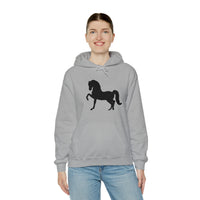 Unisex Heavy Blend™ Hooded Sweatshirt Morgan Horse front Print - AdeleEmbroidery