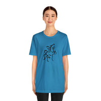 Unisex Jersey Short Sleeve Tee with Horse Print