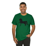 Unisex Jersey Short Sleeve Tee with Front Morgan Horse Print