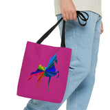 Saddlebred Multi Color Hot Pink Tote Bag