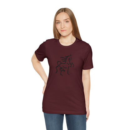 Unisex Jersey Short Sleeve Tee with Horse Print