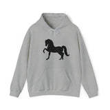 Unisex Heavy Blend™ Hooded Sweatshirt Morgan Horse front Print - AdeleEmbroidery