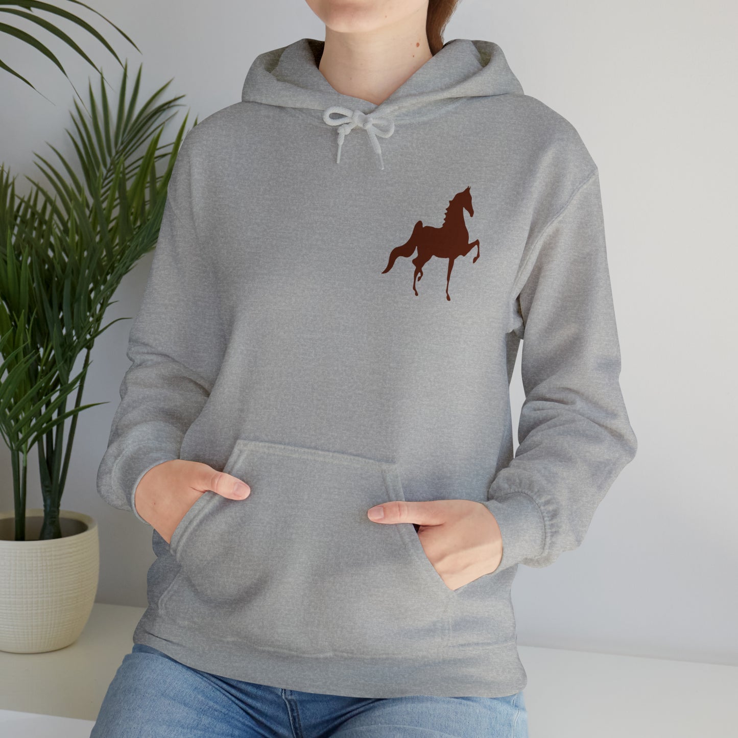 Unisex Heavy Blend™ Hooded Sweatshirt Front and Back Saddlebred Print