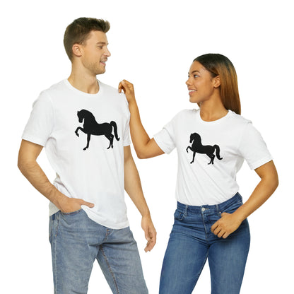 Unisex Jersey Short Sleeve Tee with Front Morgan Horse Print