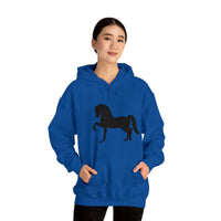 Unisex Heavy Blend™ Hooded Sweatshirt Morgan Horse front Print - AdeleEmbroidery