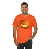 Unisex Jersey Short Sleeve Tee with Pumpkin Print